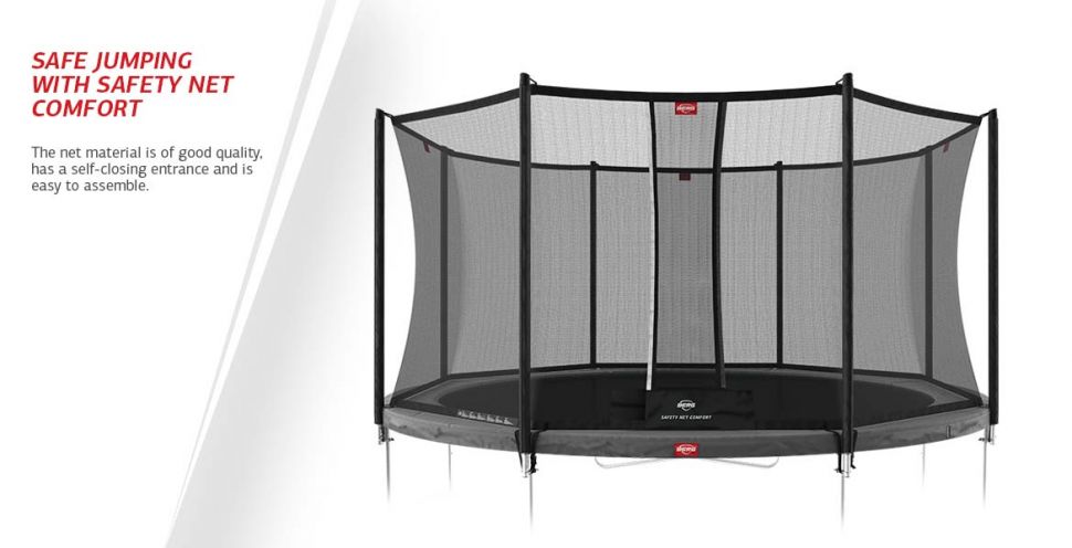 Батут Berg Favorit Regular 200 Grey с сеткой Safety Net Comfort